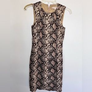 Michael Kors Collection Snake Print Mini Dress - Black and Cream